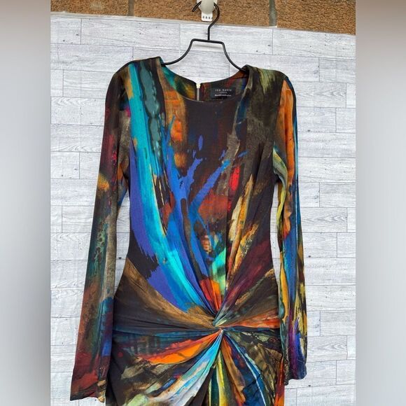 Ted Baker 'Pennii' Print Jersey Sheath Dress size 0 - Picture 6 of 13